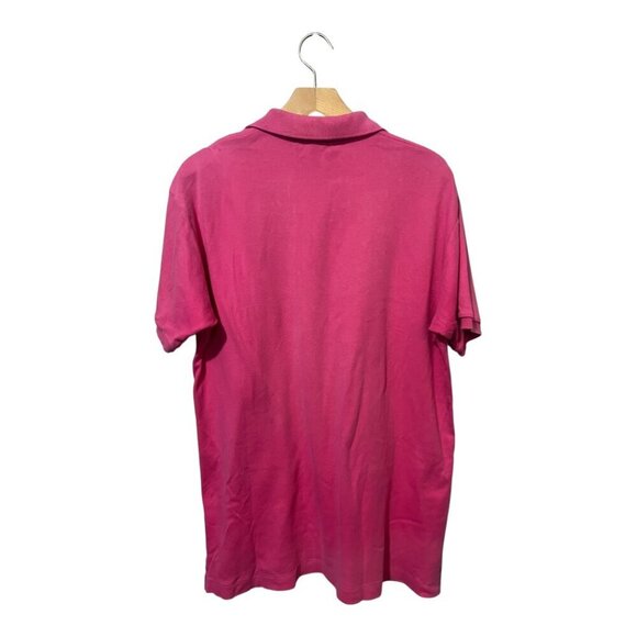 Ralph Lauren Vintage 90's Polo Shirt Pink Men's Size Medium Golf Crest SS - Picture 3 of 6